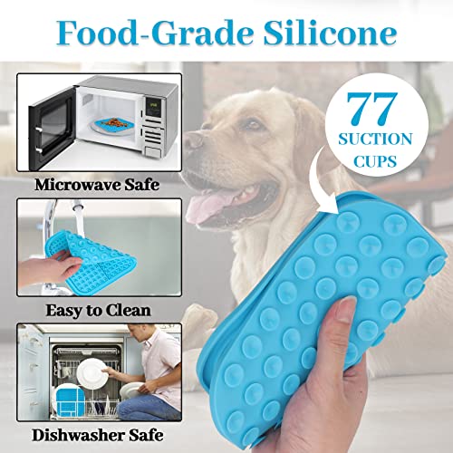 3pcs Dog Lick Mats With Suction Cup, Dog Food Mat Feeding Dog Bowl, Food  Grade Silicone Pet Lick Mat 2 Lick Mats And 1 Spatula