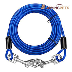 JoyingPets Dog Tie Out Cable and Stake（Blue & 20FT tie only）